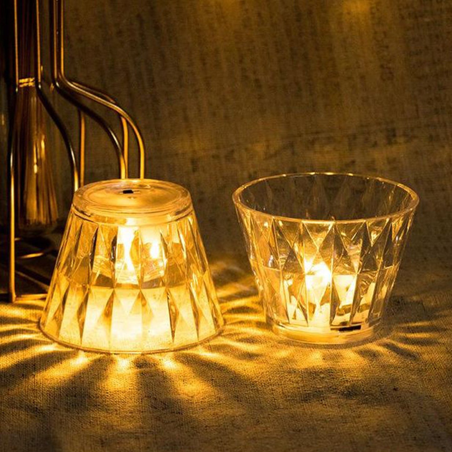 Cup Shape Crystal Table Lamp