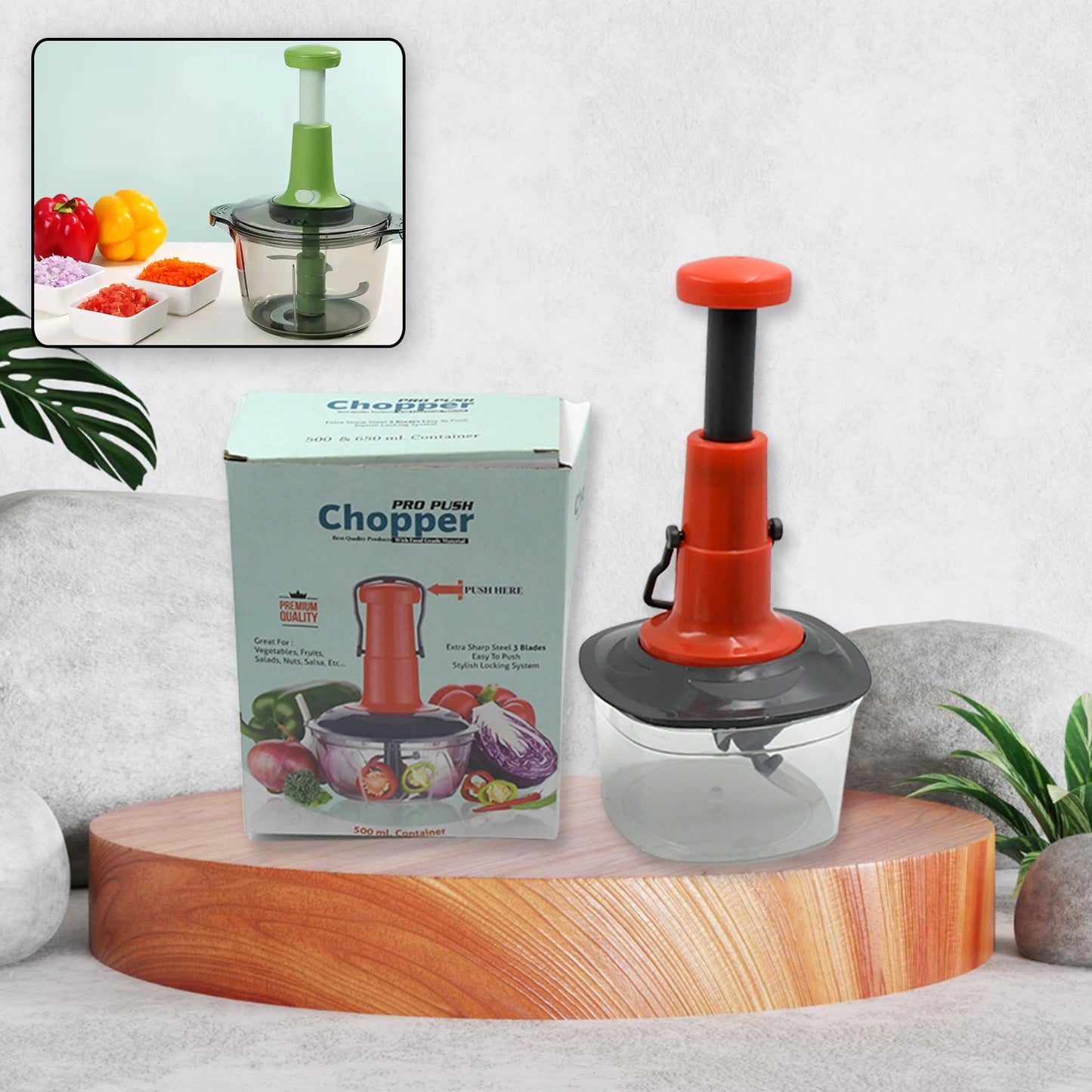 Manual Press Fruit  Vegetable Chopper