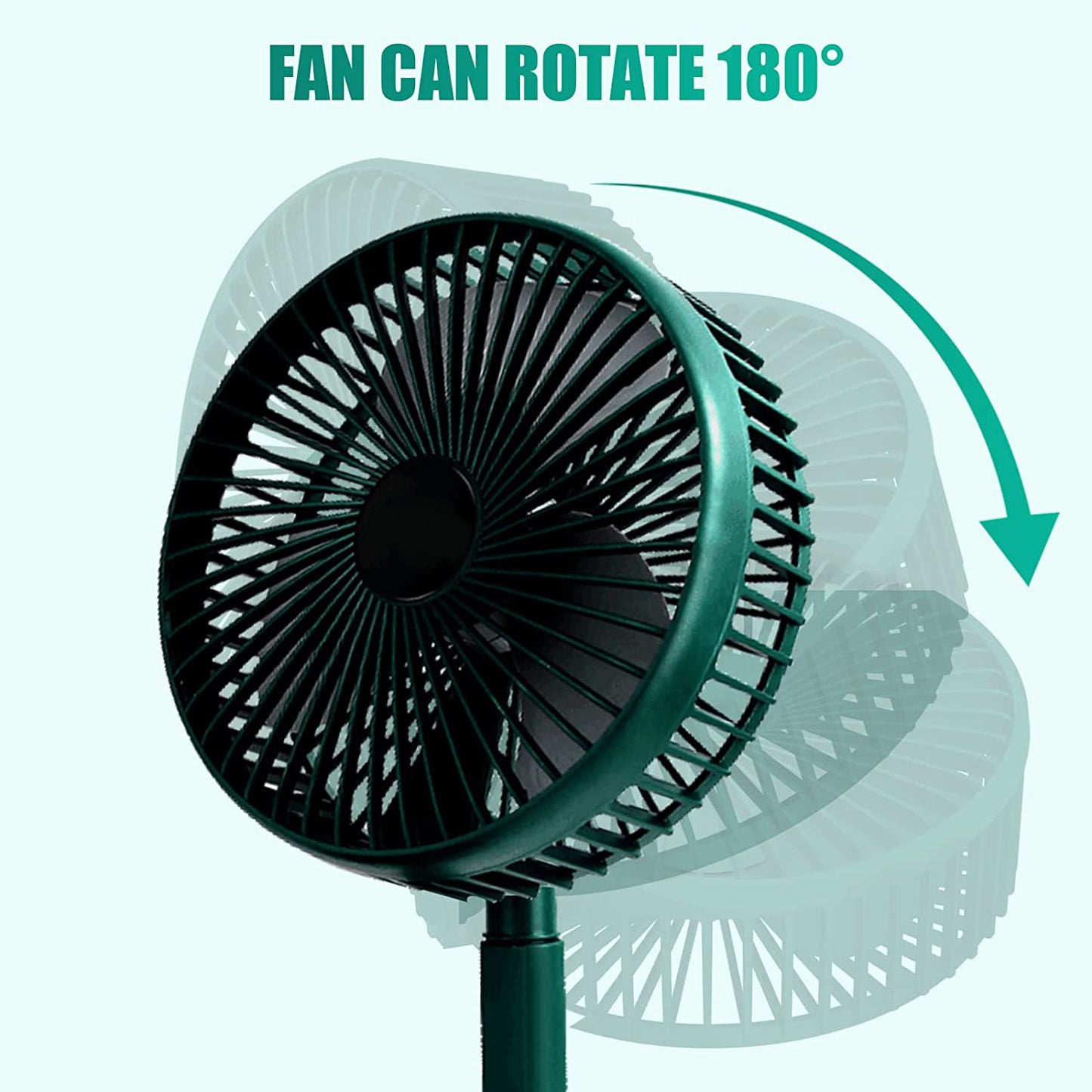 4Telescopic Electric Desktop Fan - Silent & Portable